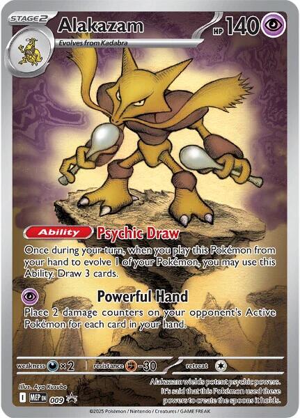 Alakazam - 009 - (ME: Mega Evolution Promo) (Promo) Holofoil