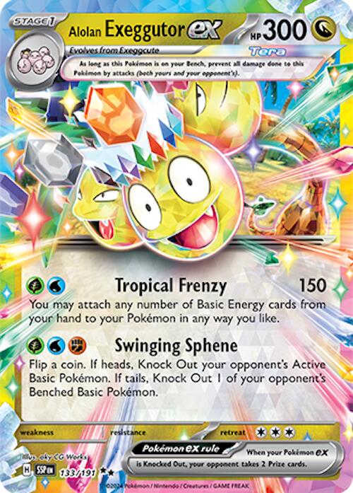 Alolan Exeggutor ex - 133/191 - (SV08: Surging Sparks) (Double Rare) Holofoil
