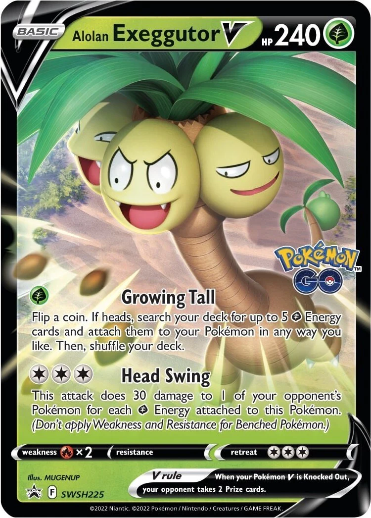 Alolan Exeggutor V - SWSH225 - (SWSH: Sword & Shield Promo Cards) (Promo) Holofoil