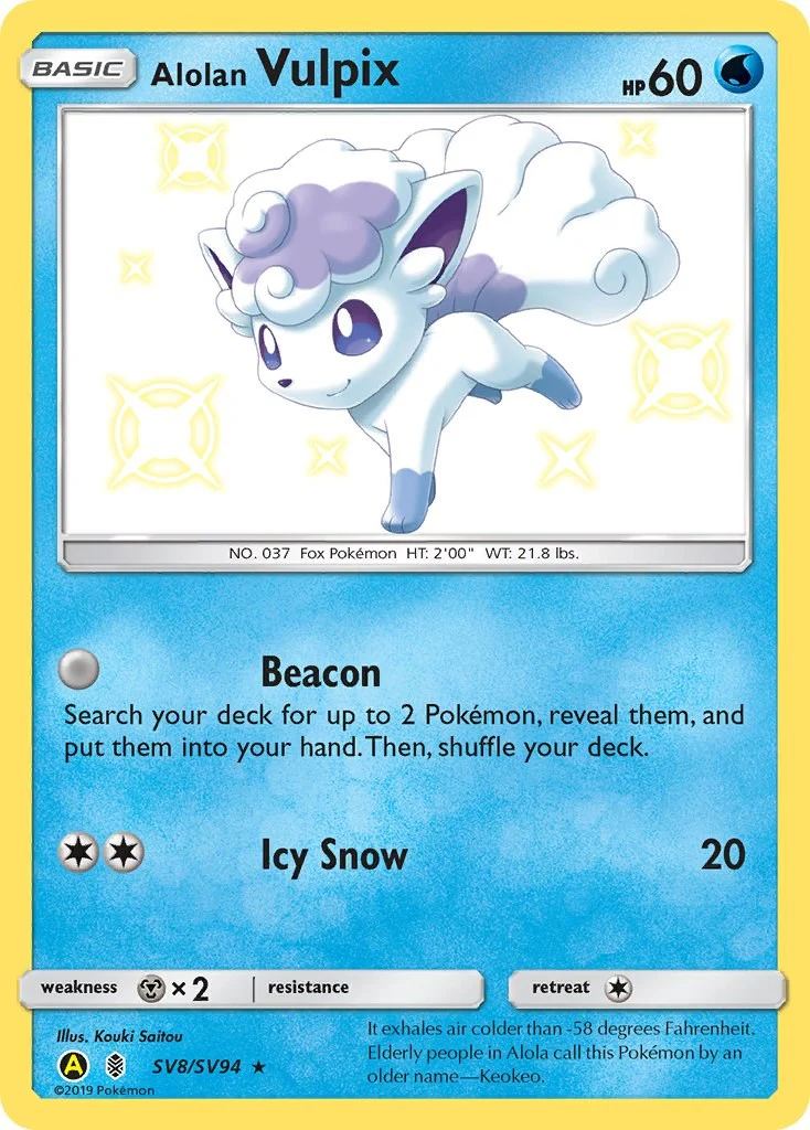 Alolan Vulpix - (Hidden Fates: Shiny Vault) (Shiny Holo Rare)