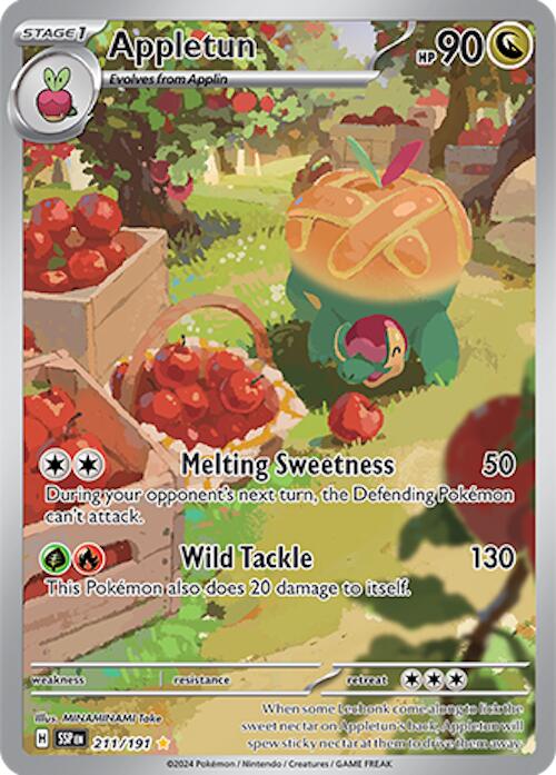 Appletun - 211/191 - (SV08: Surging Sparks) (Illustration Rare)