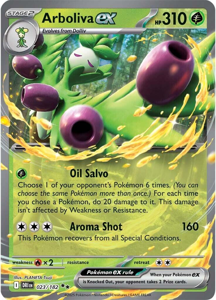 Arboliva ex 023/182 - (SV10: Destined Rivals) (Double Rare) Holofoil