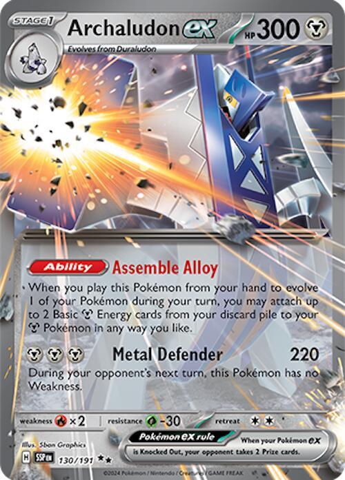 Archaludon ex - 130/191 - (SV08: Surging Sparks) (Double Rare) Holofoil
