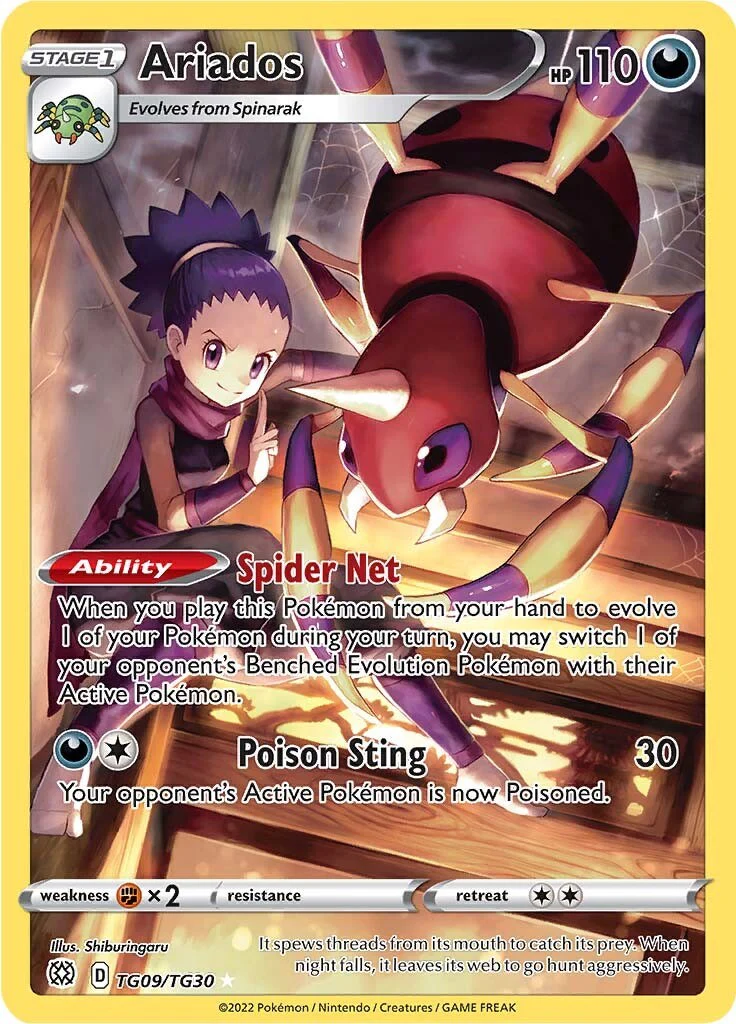 Ariados - (SWSH09: Brilliant Stars Trainer Gallery) (Ultra Rare)