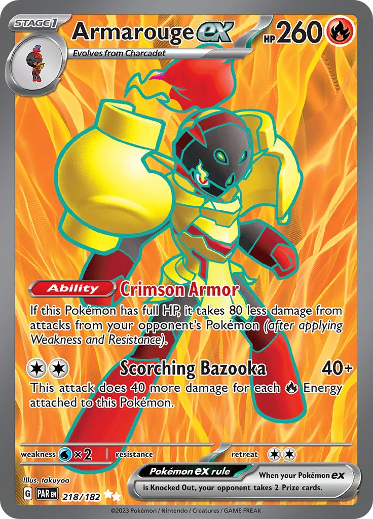 Armarouge ex - 218/182 - (SV04: Paradox Rift) (Ultra Rare) Holofoil
