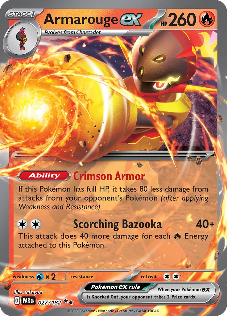 Armarouge ex 027/182 - (SV04: Paradox Rift) (Double Rare) Holofoil