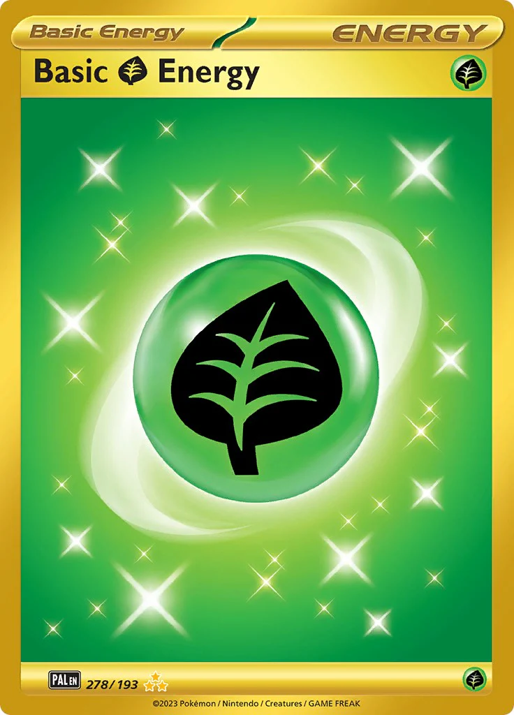 Basic Grass Energy - 278/193 - (SV02: Paldea Evolved) (Hyper Rare) Holofoil