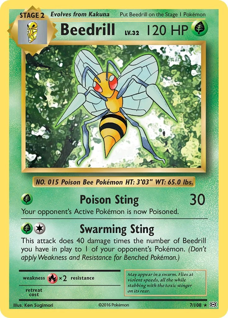 Beedrill 7/108 - (XY - Evolutions) (Rare) Normal