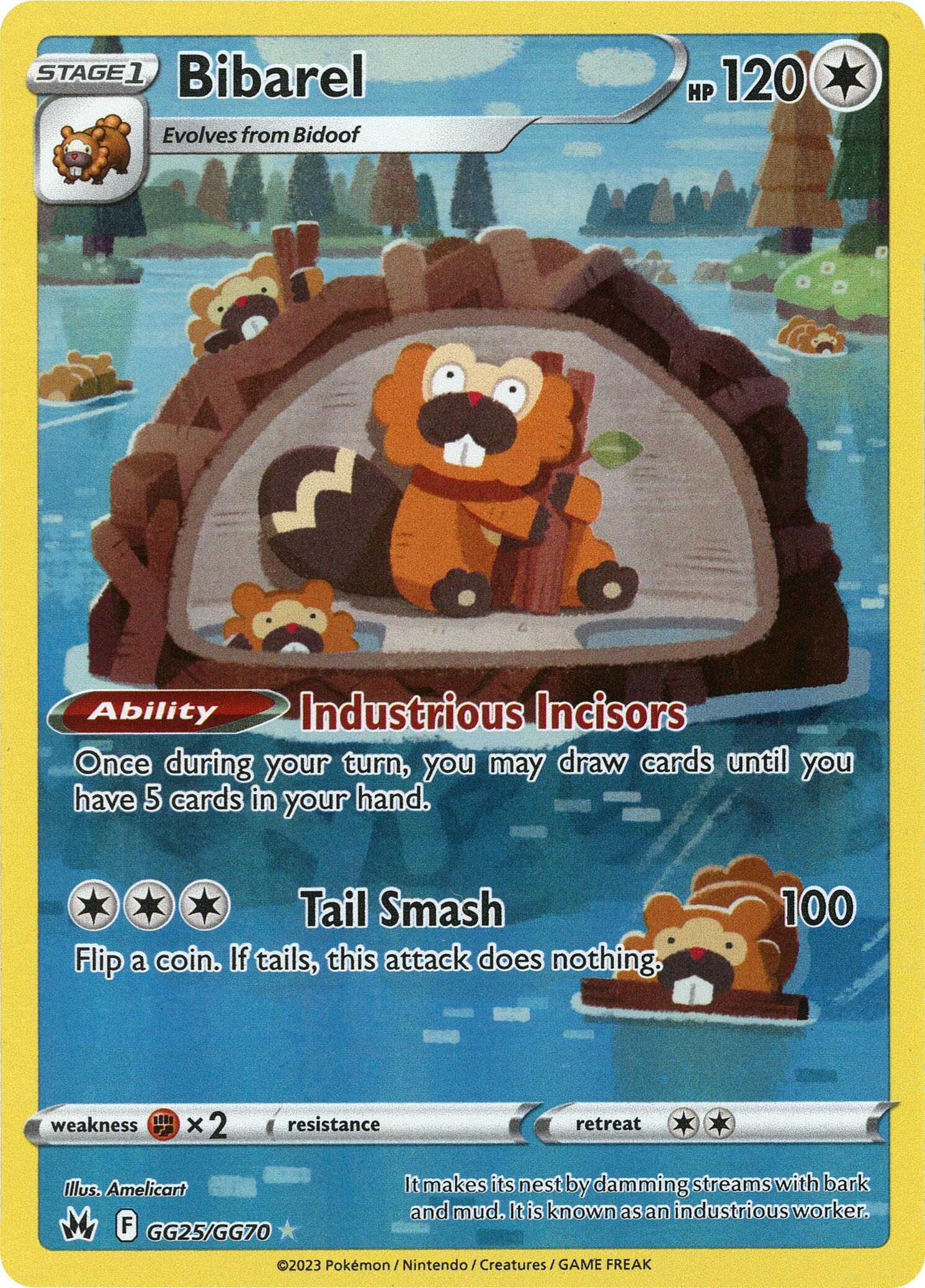 Bibarel - GG25/GG70 - (SWSH: Crown Zenith: Galarian Gallery) (Ultra Rare)