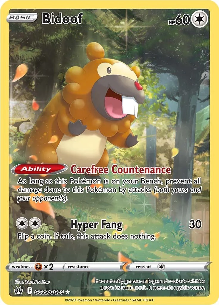 Bidoof GG29/GG70 - (SWSH: Crown Zenith: Galarian Gallery) (Ultra Rare) Holofoil