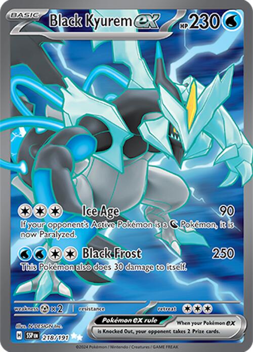 Black Kyurem ex - 218/191 - (SV08: Surging Sparks) (Ultra Rare) Holofoil