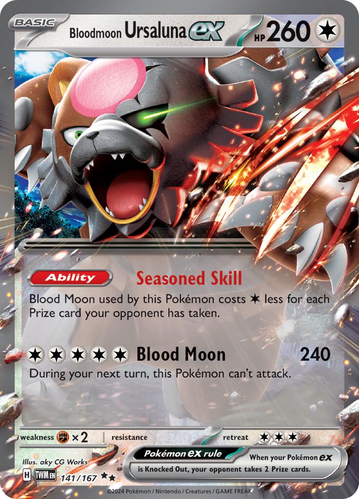 Bloodmoon Ursaluna ex - 141/167 - (SV06: Twilight Masquerade) (Double Rare) Holofoil