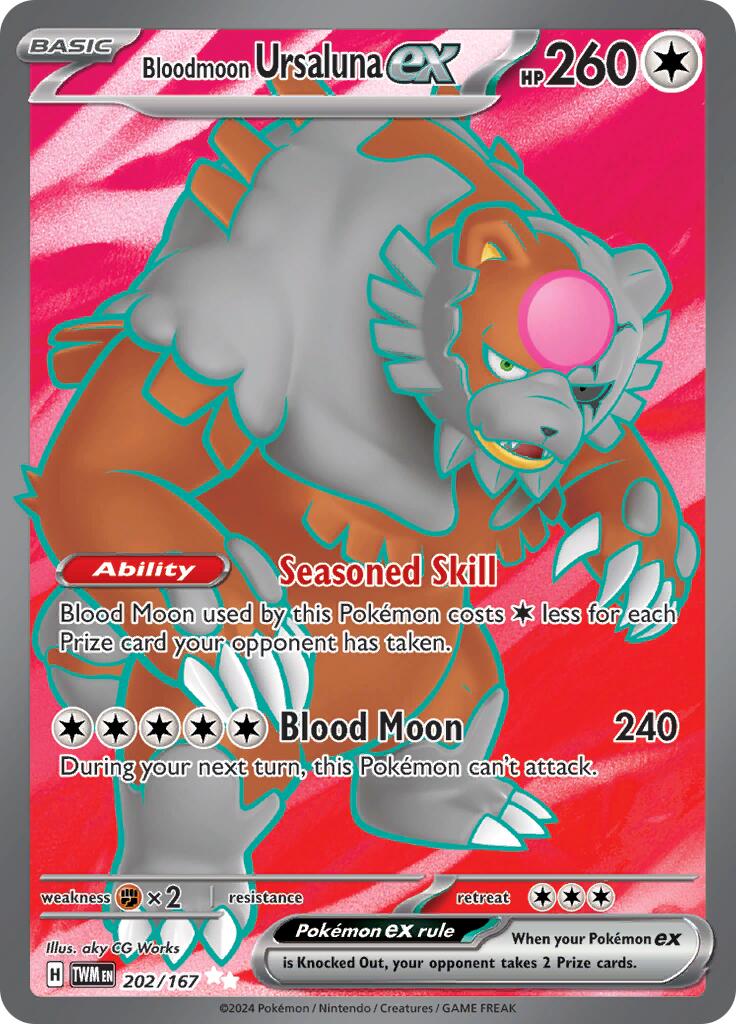 Bloodmoon Ursaluna ex - 202/167 - (SV06: Twilight Masquerade) (Ultra Rare) Holofoil