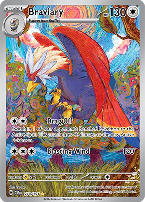 Braviary - 214/191 - (SV08: Surging Sparks) (Illustration Rare)