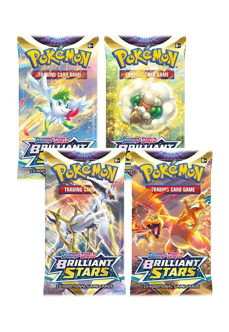 Pokemon TCG: Brilliant Stars Booster Pack Art Bundle [Set of 4]