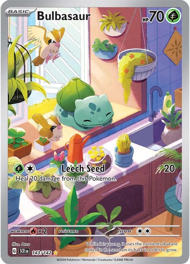 Bulbasaur 143/142 - (SV07: Stellar Crown) (Illustration Rare) Holofoil