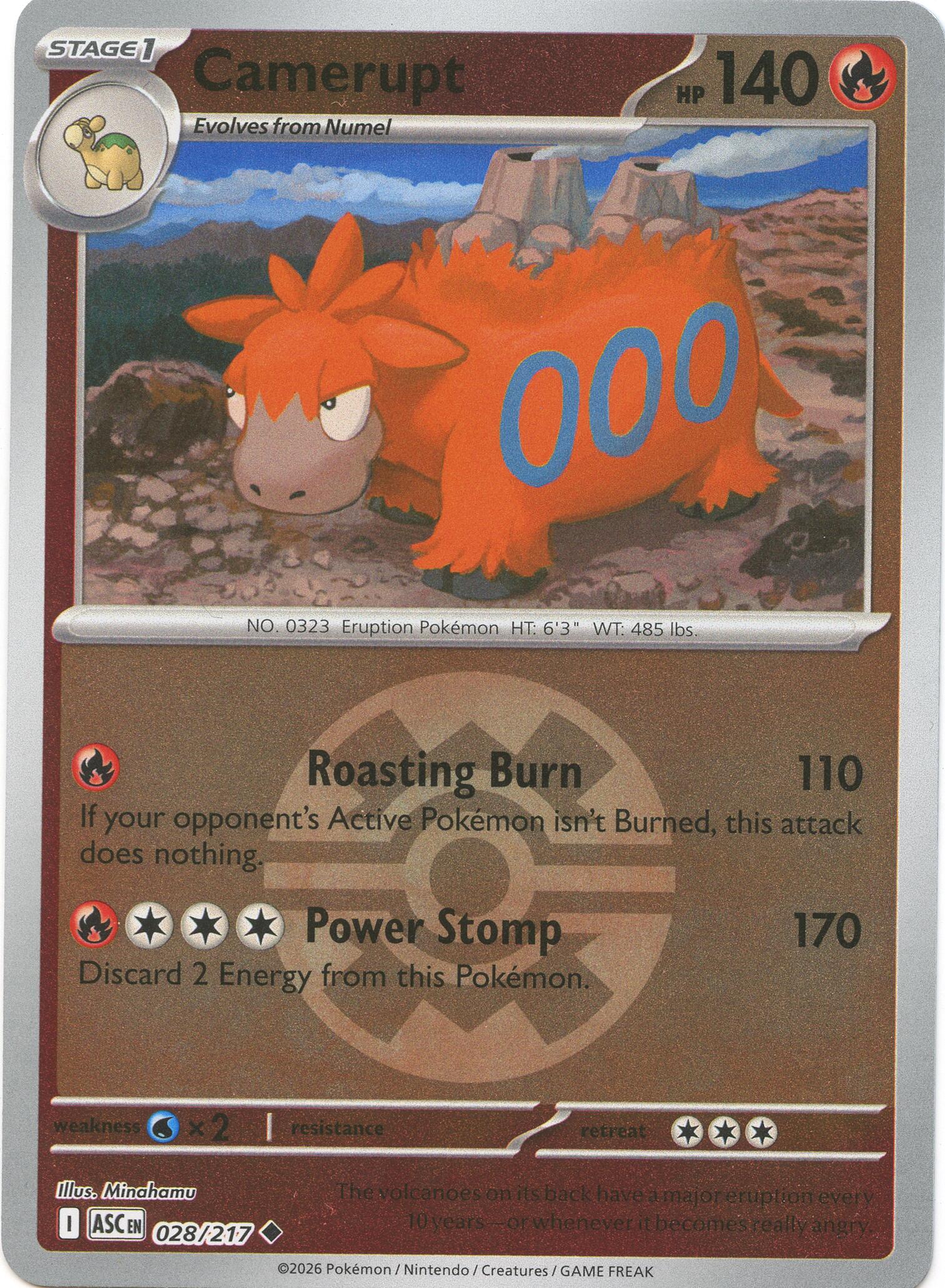 Camerupt (Quick Ball) 028/217 - (ME: Ascended Heroes) (Uncommon) (Reverse Holofoil)