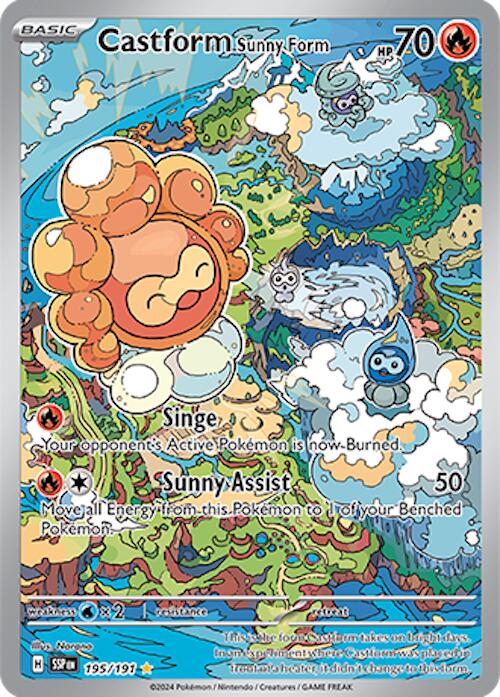 Castform Sunny Form - 195/191 - (SV08: Surging Sparks) (Illustration Rare)