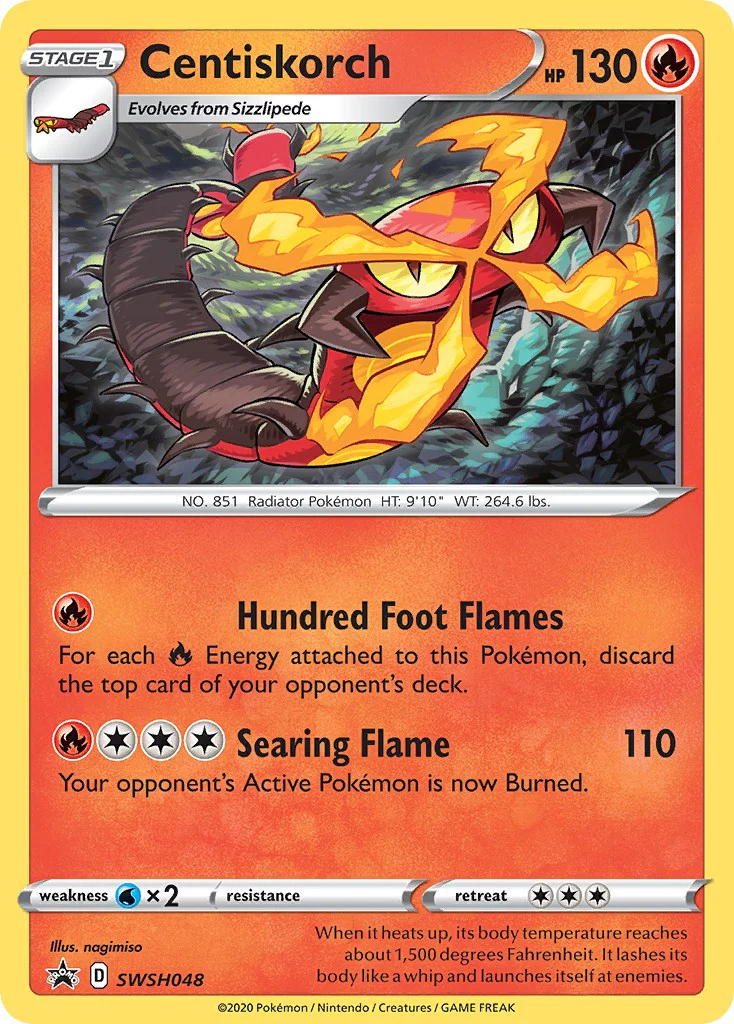 Centiskorch - SWSH048 - (SWSH: Sword & Shield Promo Cards) (Promo) Holofoil