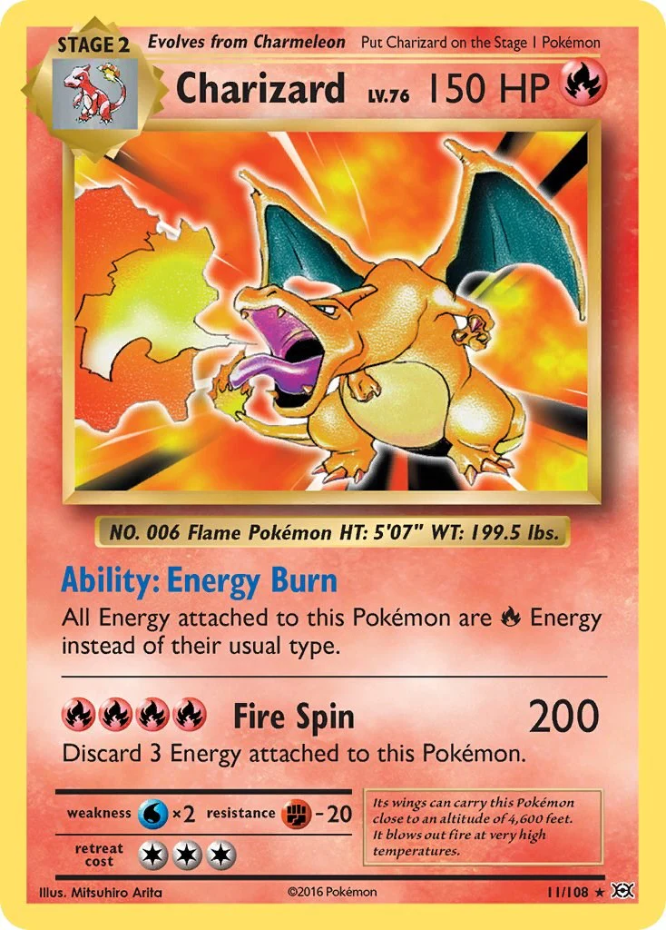 Charizard 11/108 - (XY - Evolutions) (Holo Rare) (Reverse Holofoil)