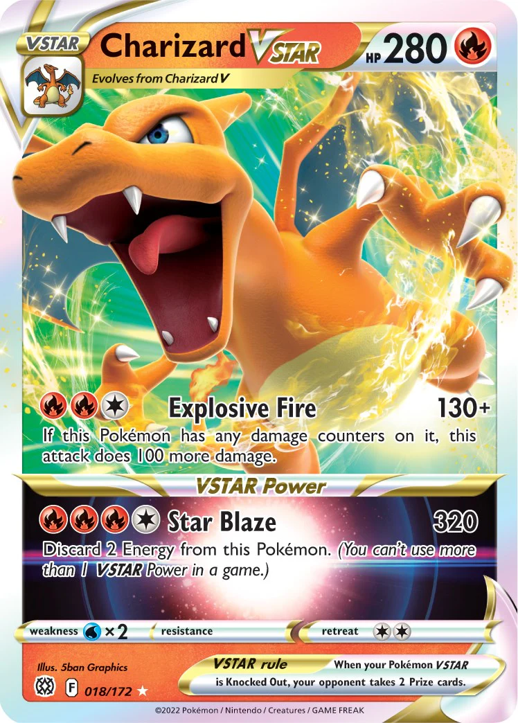 Charizard VSTAR 018/172 - (SWSH09: Brilliant Stars) (Ultra Rare) Holofoil