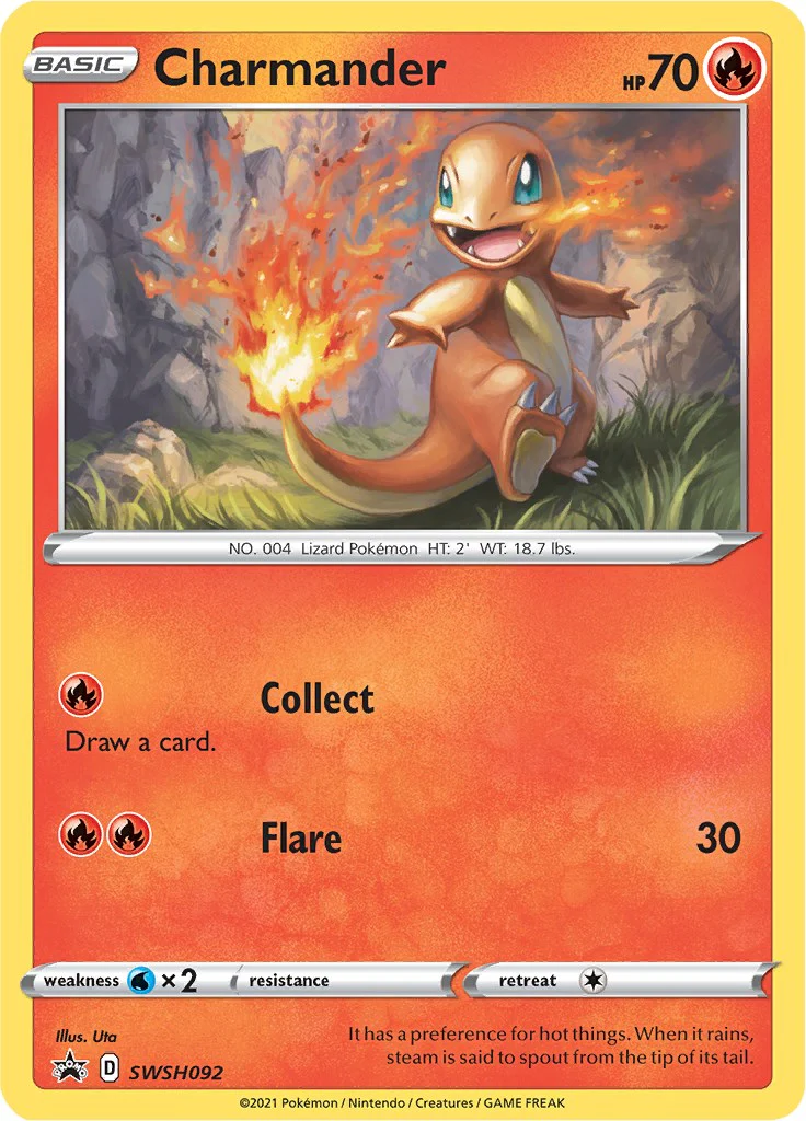 Charmander - SWSH092 - (SWSH: Sword & Shield Promo Cards) (Promo)