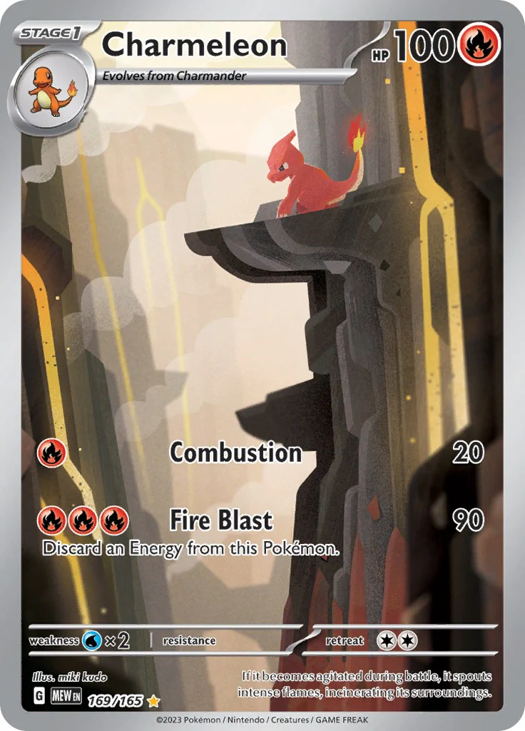 Charmeleon - 169/165 - (SV: Scarlet & Violet 151) (Illustration Rare) Holofoil