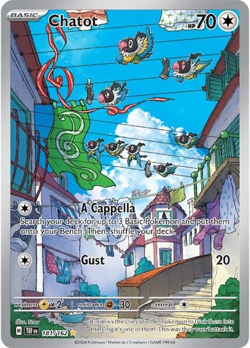Chatot - 181/162 - (SV05: Temporal Forces) (Illustration Rare) Holofoil