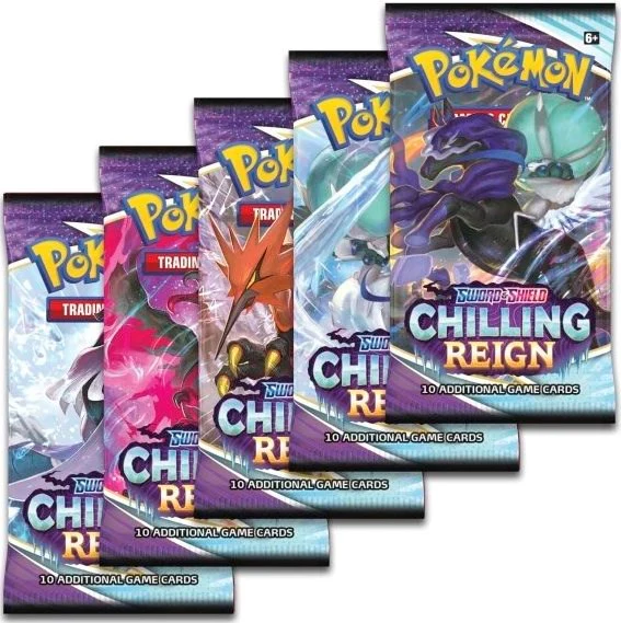 Pokemon TCG: Chilling Reign Booster Pack Art Bundle [Set of 5]