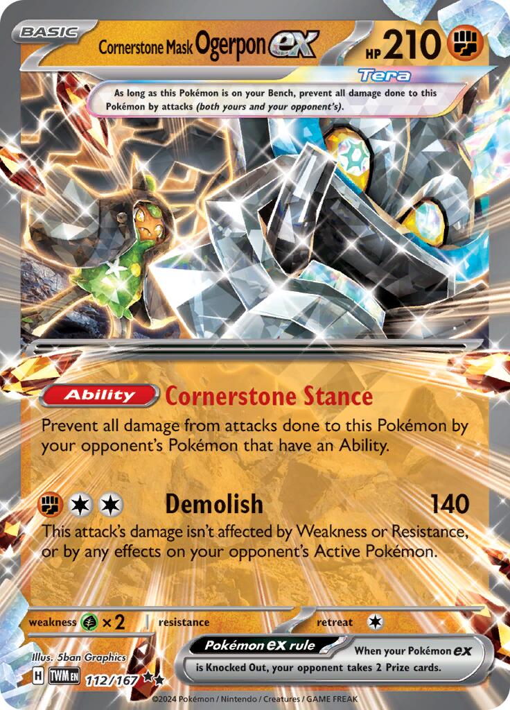 Cornerstone Mask Ogerpon ex - 112/167 - (SV06: Twilight Masquerade) (Double Rare) Holofoil