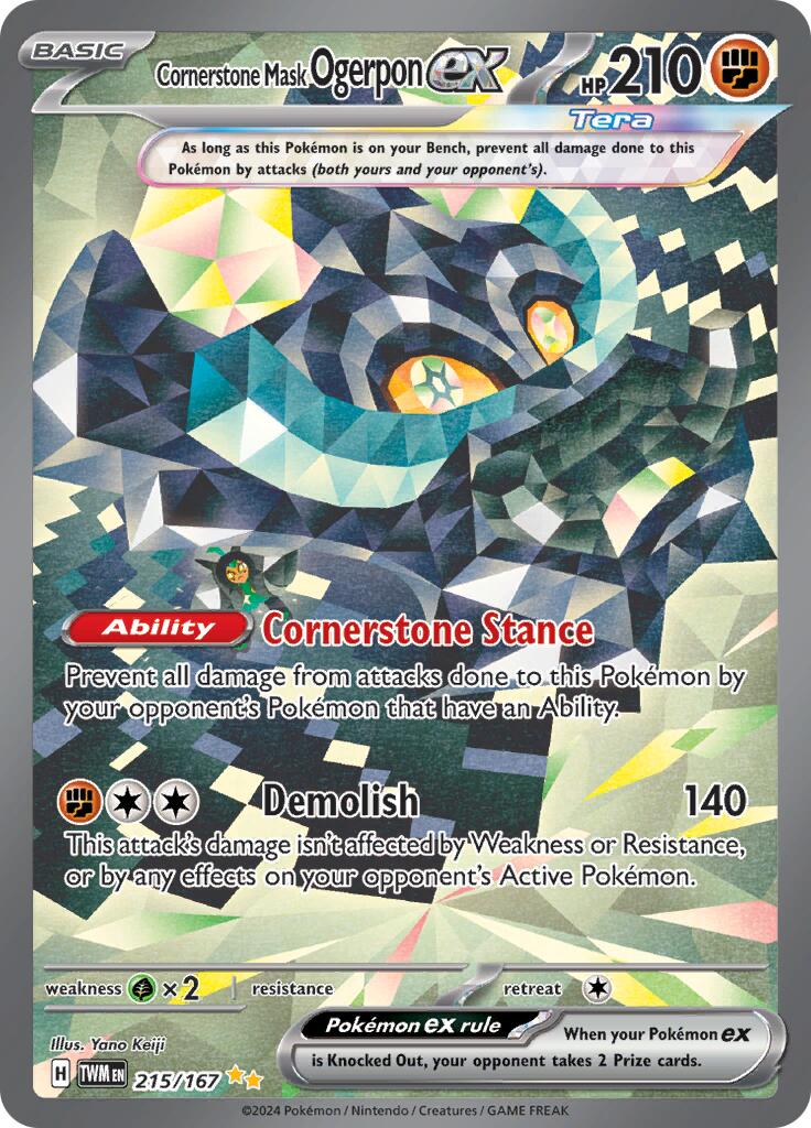 Cornerstone Mask Ogerpon ex - 215/167 - (SV06: Twilight Masquerade) (Special Illustration Rare) Holofoil