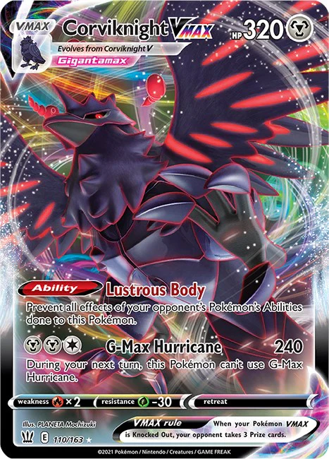Corviknight VMAX 110/163 - (SWSH05: Battle Styles) (Ultra Rare) Holofoil