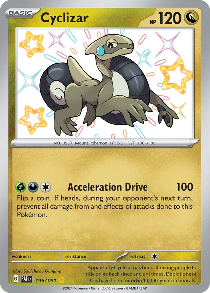 Cyclizar - 195/091 - (SV: Paldean Fates) (Shiny Rare) Holofoil