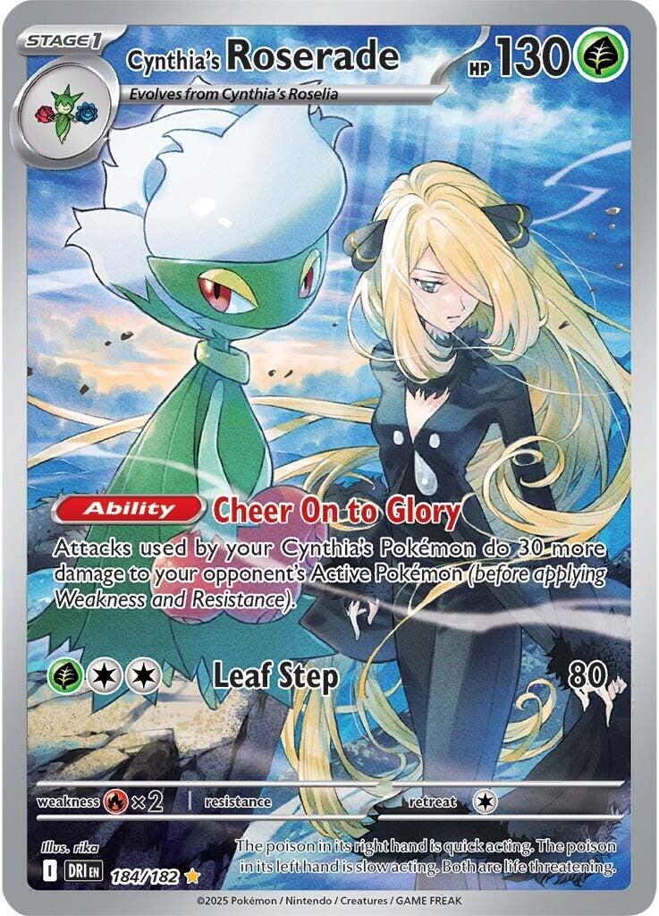 Cynthia's Roserade - 184/182 - (SV10: Destined Rivals) (Illustration Rare) Holofoil