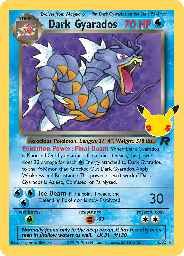 Dark Gyarados 8/82 - (Celebrations: Classic Collection) (Classic Collection) Holofoil
