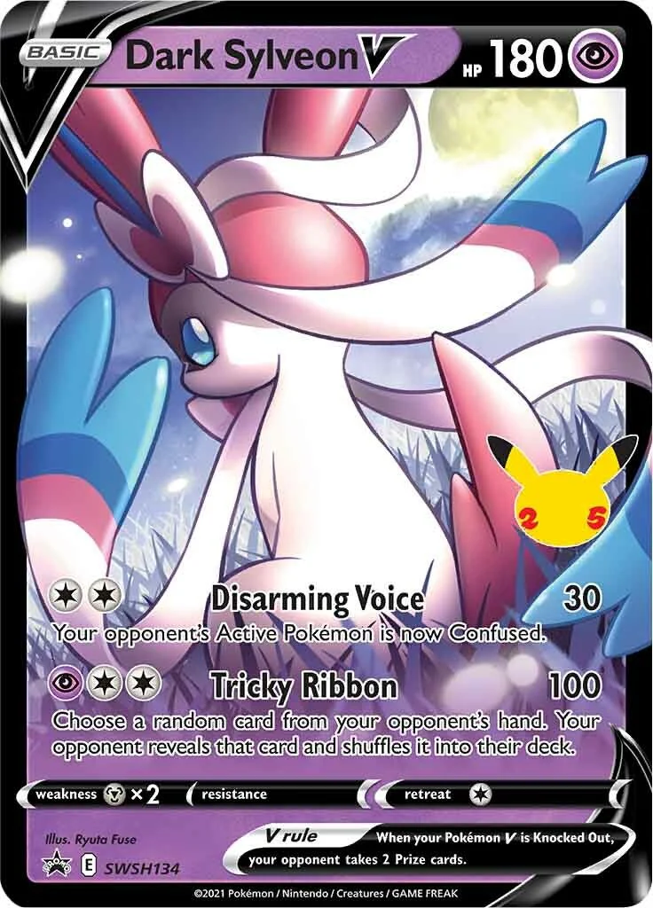 Dark Sylveon V - SWSH134 - (SWSH: Sword & Shield Promo Cards) (Promo) Holofoil
