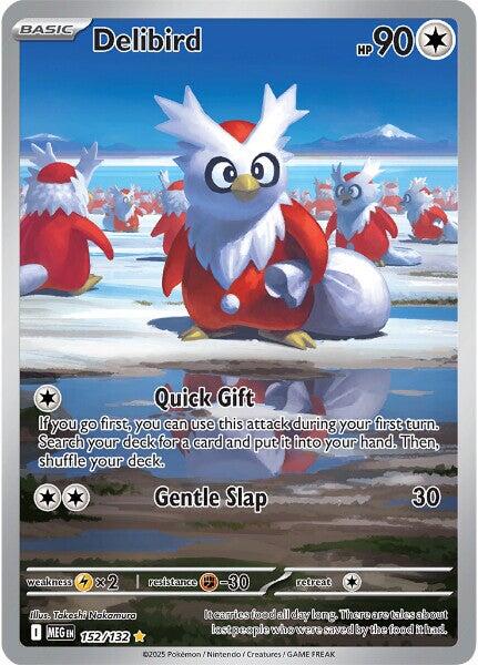 Delibird - 152/132 - (ME01: Mega Evolution) (Illustration Rare) Holofoil
