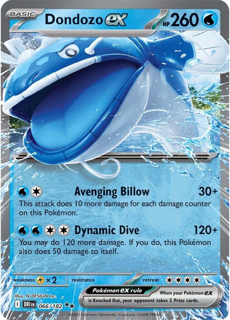 Dondozo ex - 066/182 - (SV10: Destined Rivals) (Double Rare) Holofoil