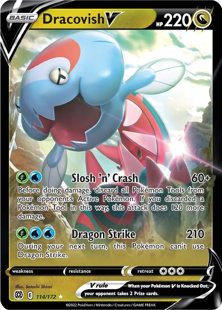 Dracovish V 114/172 - (SWSH09: Brilliant Stars) (Ultra Rare) Holofoil