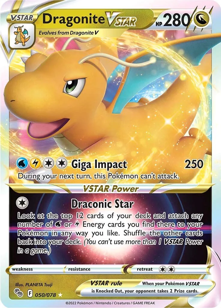 Dragonite VSTAR 050/078 - (Pokemon GO) (Ultra Rare) Holofoil