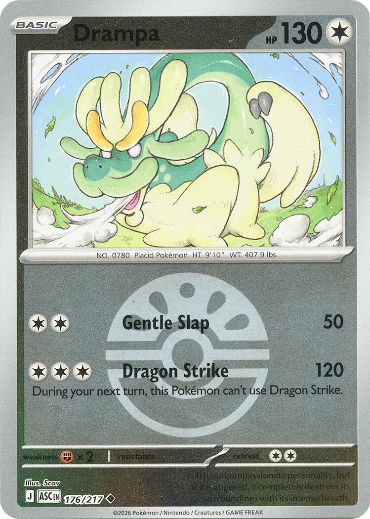 Drampa (Friend Ball) 176/217 - (ME: Ascended Heroes) (Uncommon) (Reverse Holofoil)