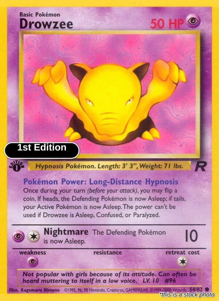 Drowzee 54/82 - (Team Rocket) (Common) 1st Edition