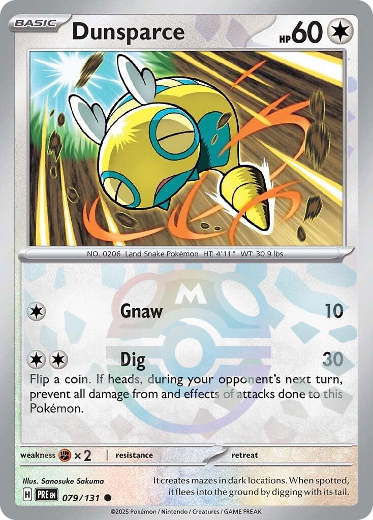 Dunsparce (Master Ball Pattern) 079/131 - (SV: Prismatic Evolutions) (Common) Holofoil
