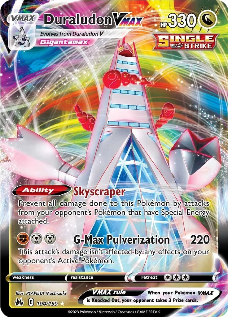 Duraludon VMAX 104/159 - (SWSH: Crown Zenith) (Ultra Rare) Holofoil