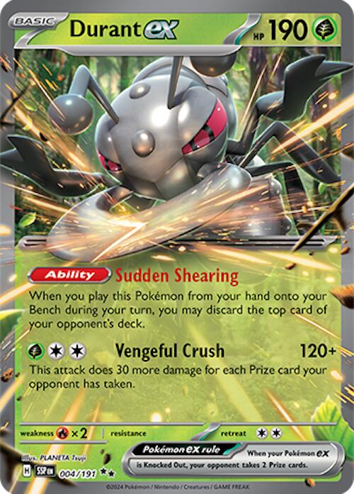 Durant ex - 004/191 - (SV08: Surging Sparks) (Double Rare) Holofoil