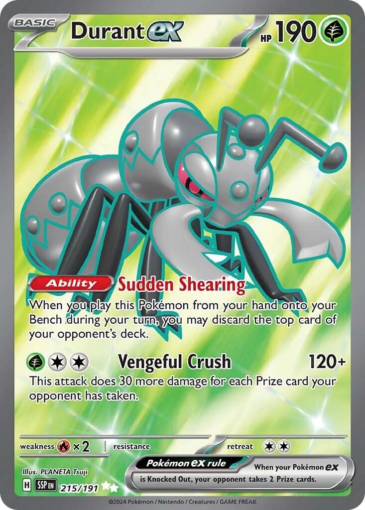 Durant ex - 215/191 - (SV08: Surging Sparks) (Ultra Rare) Holofoil