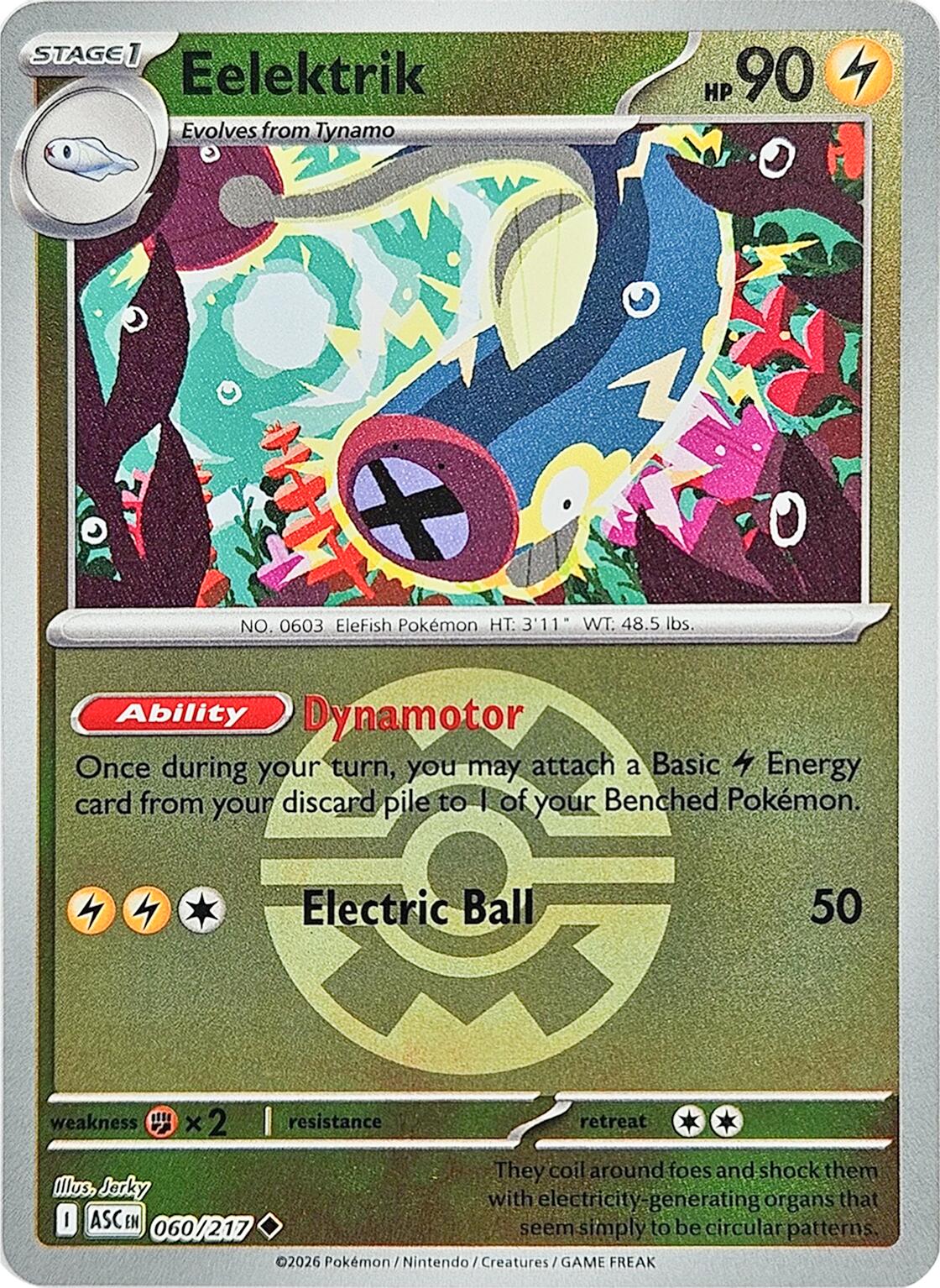 Eelektrik (Quick Ball) 060/217 - (ME: Ascended Heroes) (Uncommon) (Reverse Holofoil)