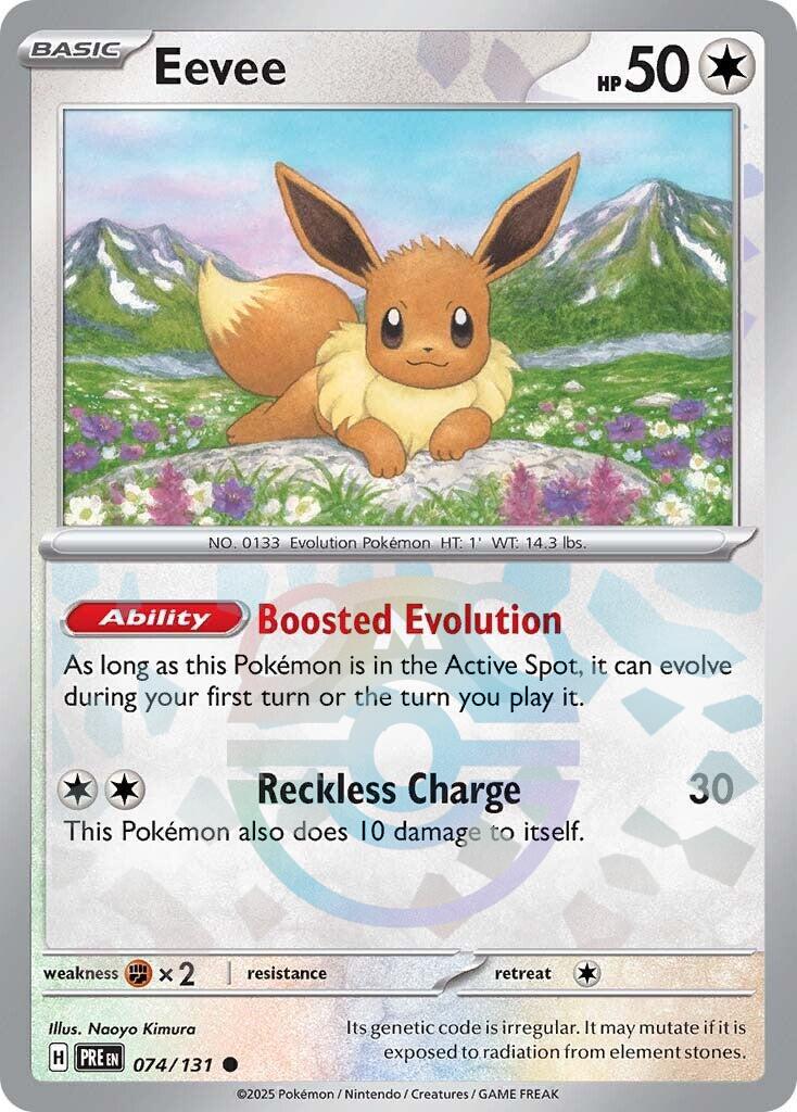 Eevee (Master Ball Pattern) 074/131 - (SV: Prismatic Evolutions) (Common) Holofoil