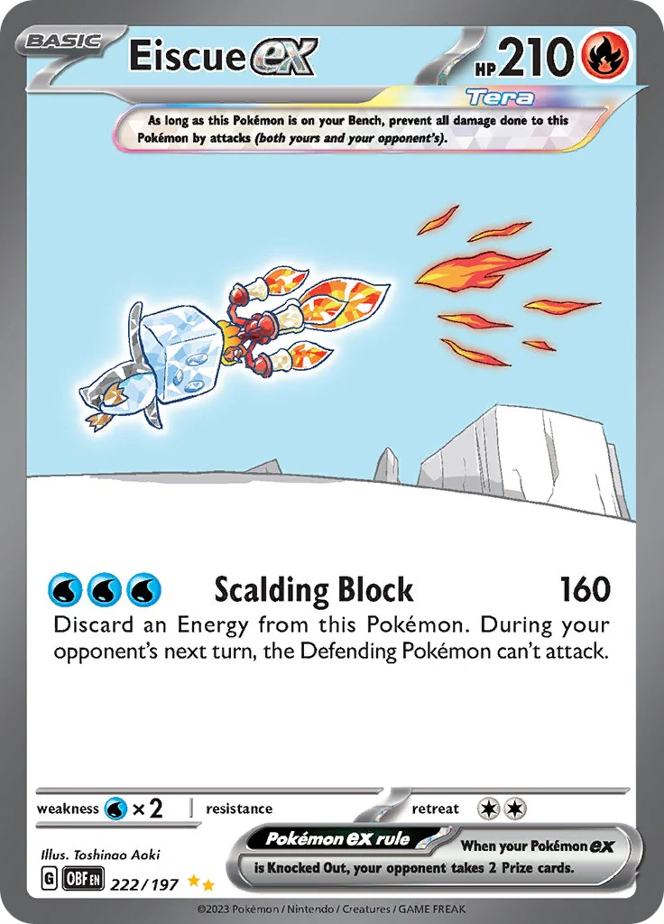 Eiscue ex - 222/197 - (SV03: Obsidian Flames) (Special Illustration Rare)