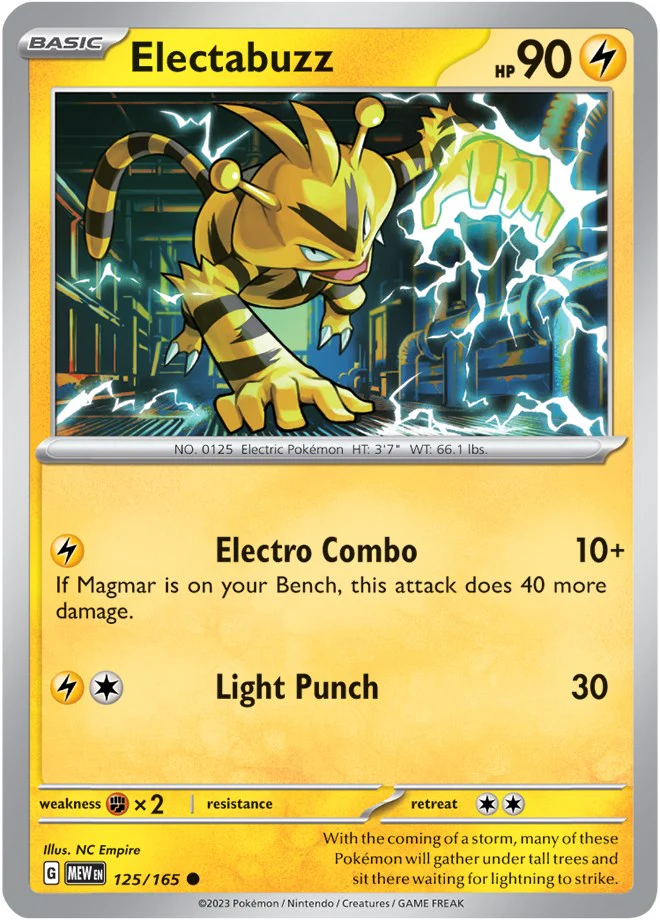 Electabuzz 125/165 - (SV: Scarlet & Violet 151) (Common) Normal